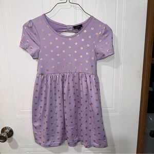 Picapino Girls Size 7 Purple Short Sleeve Dress